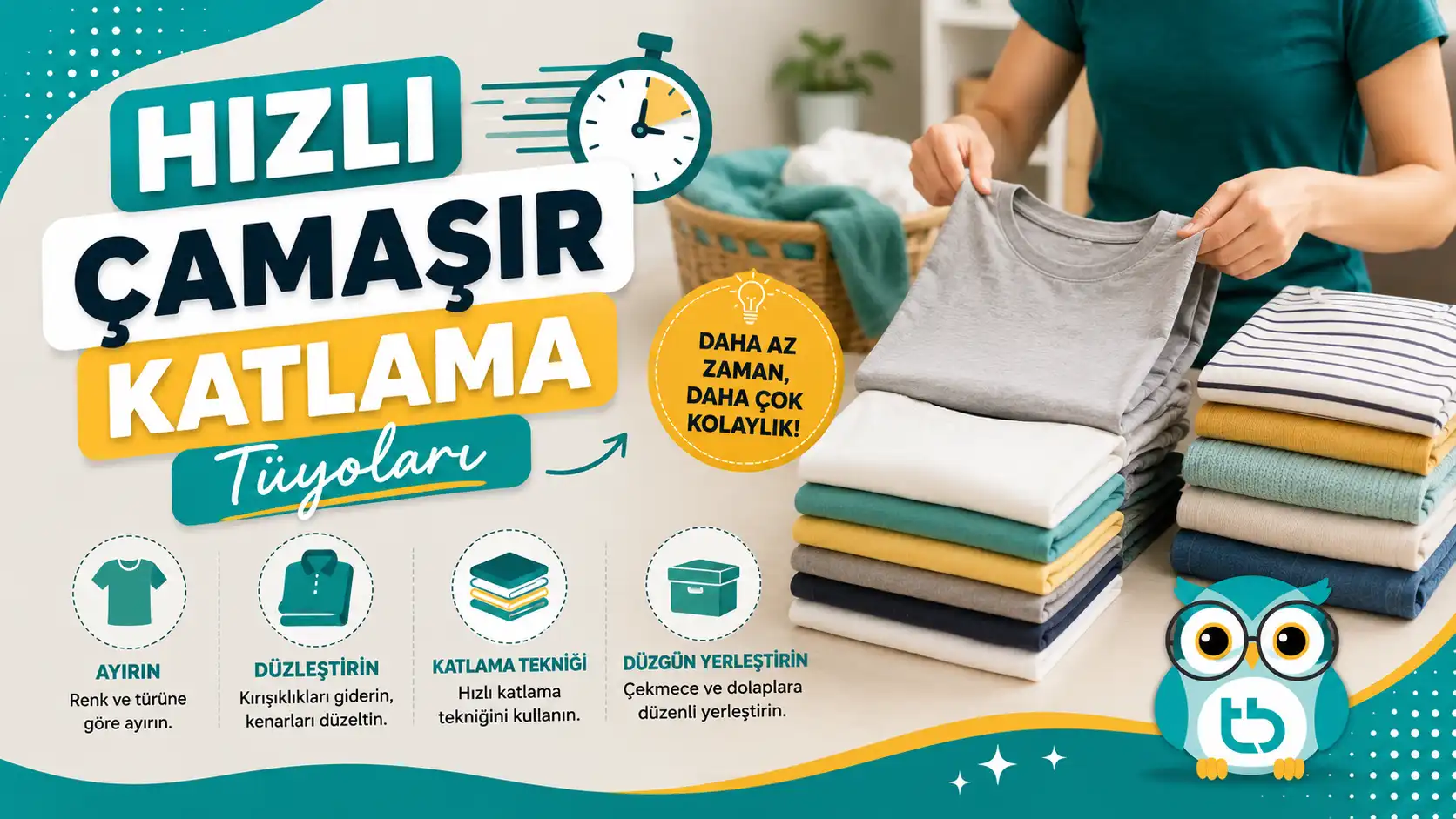Hızlı Çamaşır Katlama Tüyoları ile Zamandan Tasarruf Edin