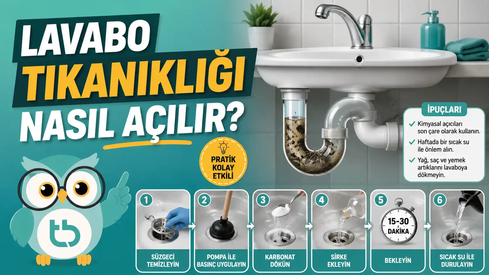 Lavabo Tıkanıklığı Nasıl Açılır?