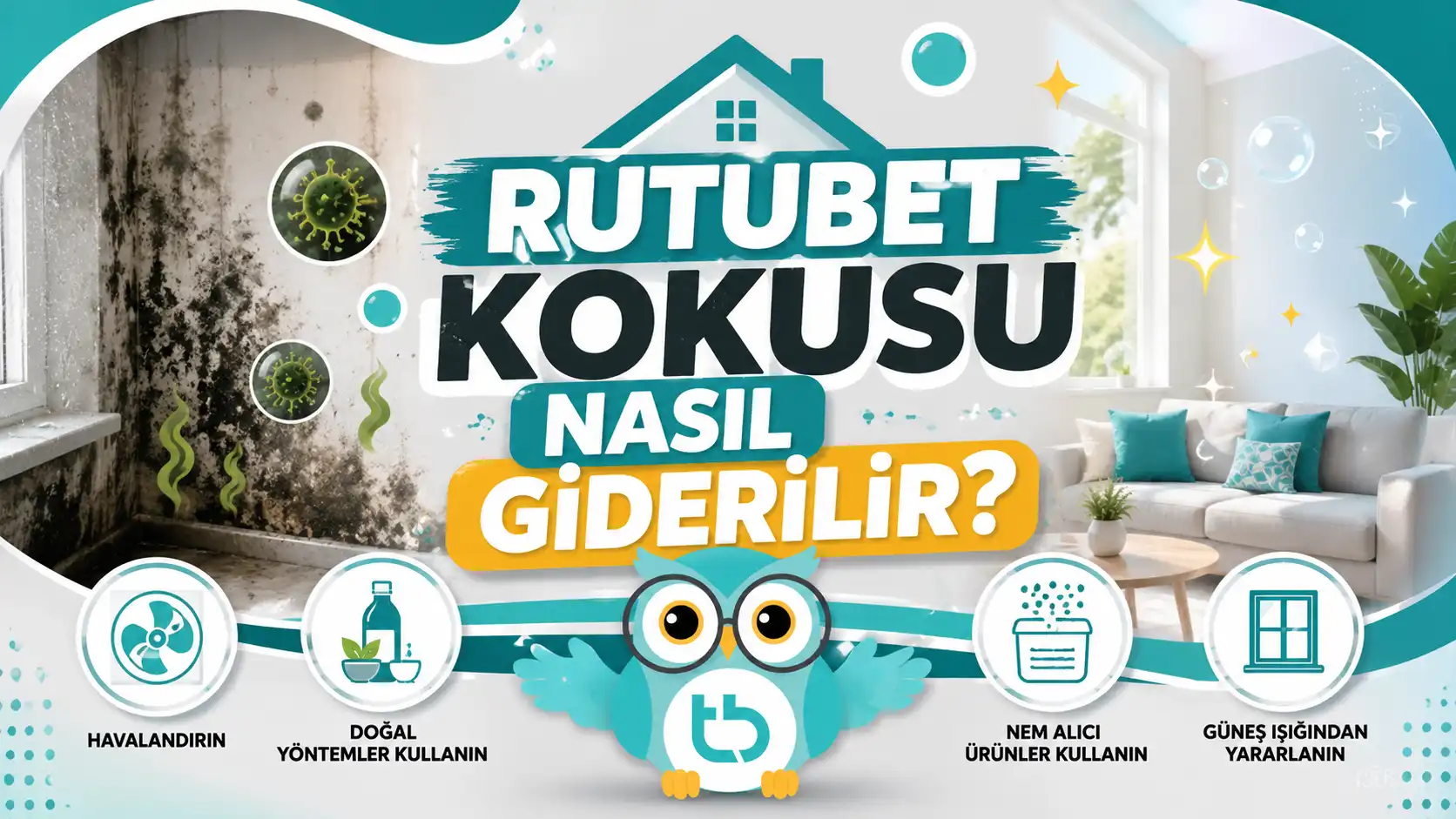 Rutubet Kokusu Nasıl Giderilir? Evdeki Ağır Kokuyu Yok Etme Yolları